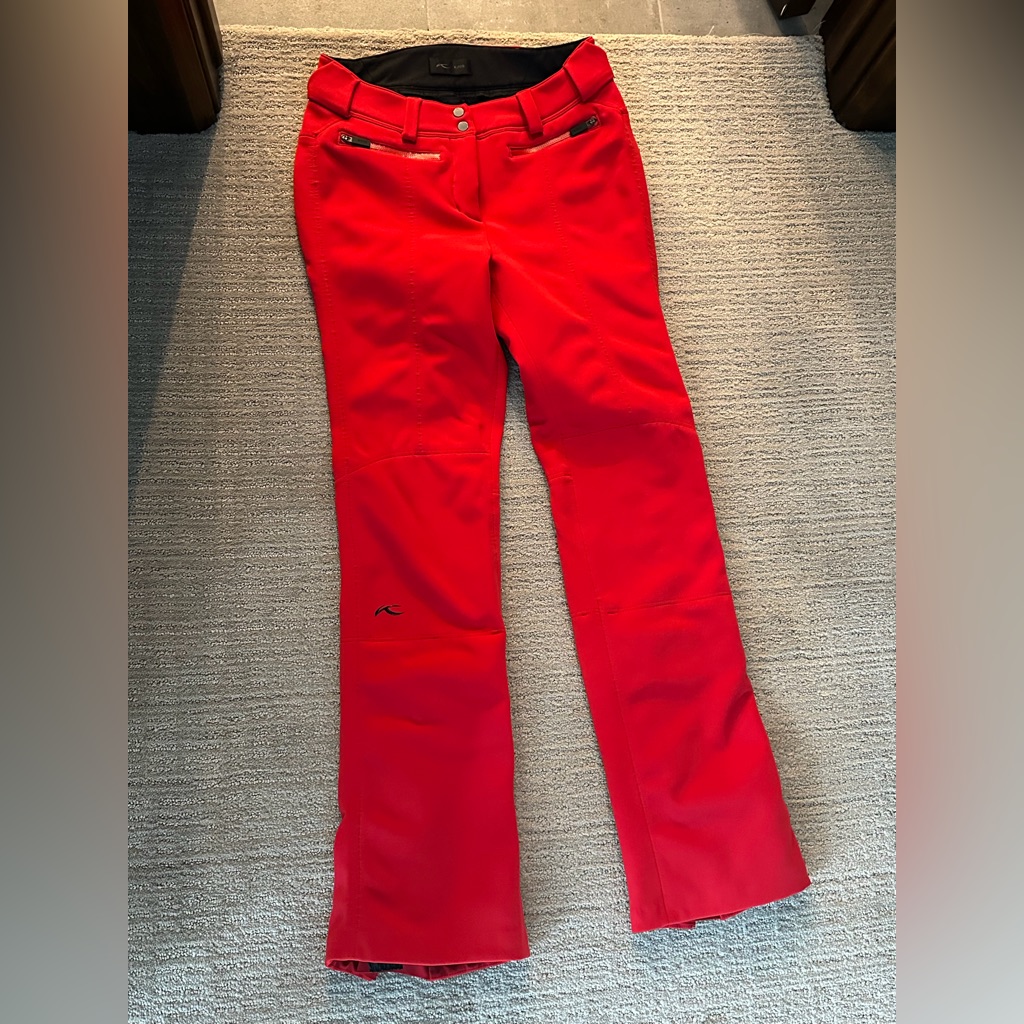 Kjus Women's Red Straight Leg Ski Pants